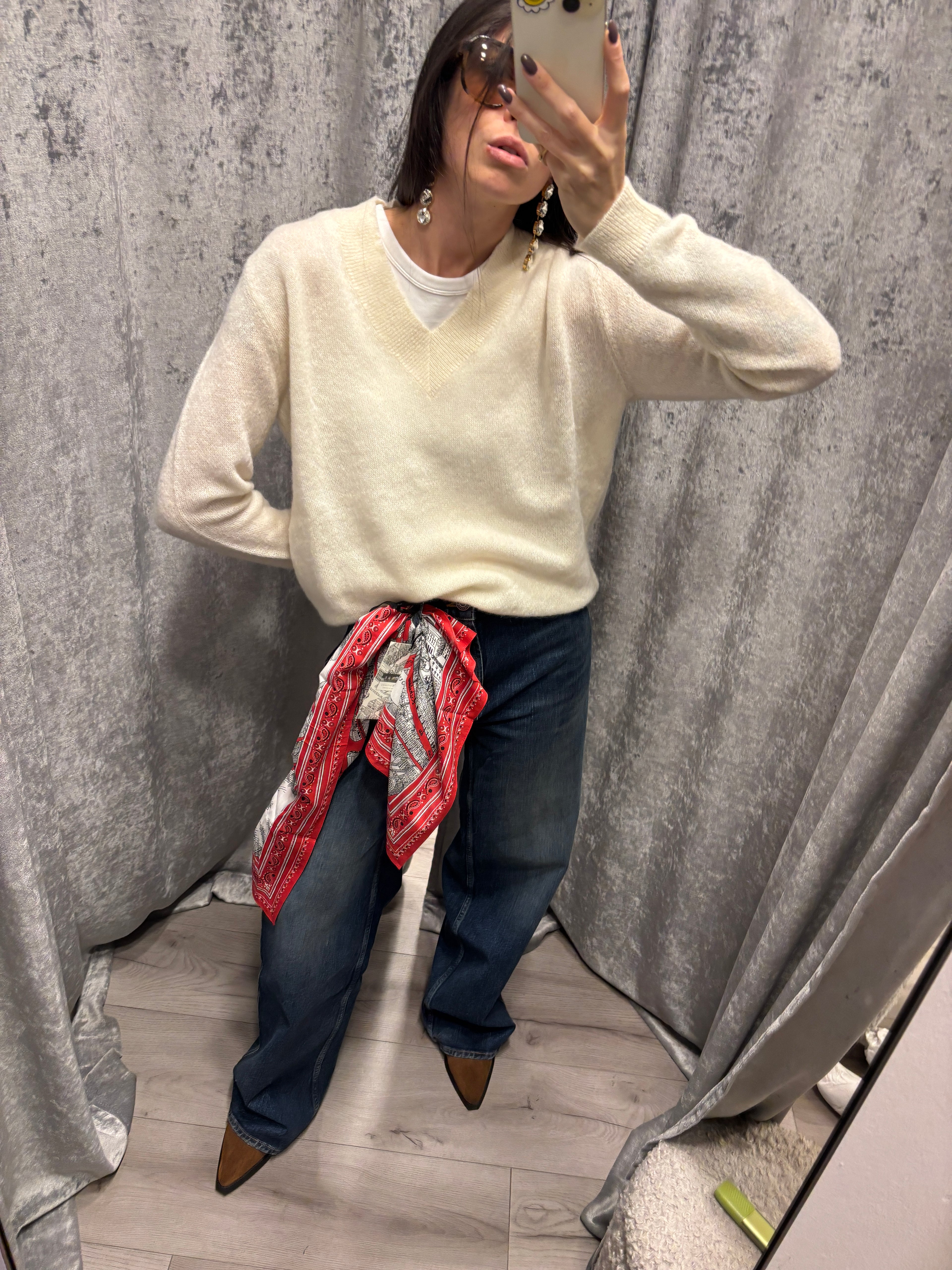 Scollo V in alpaca