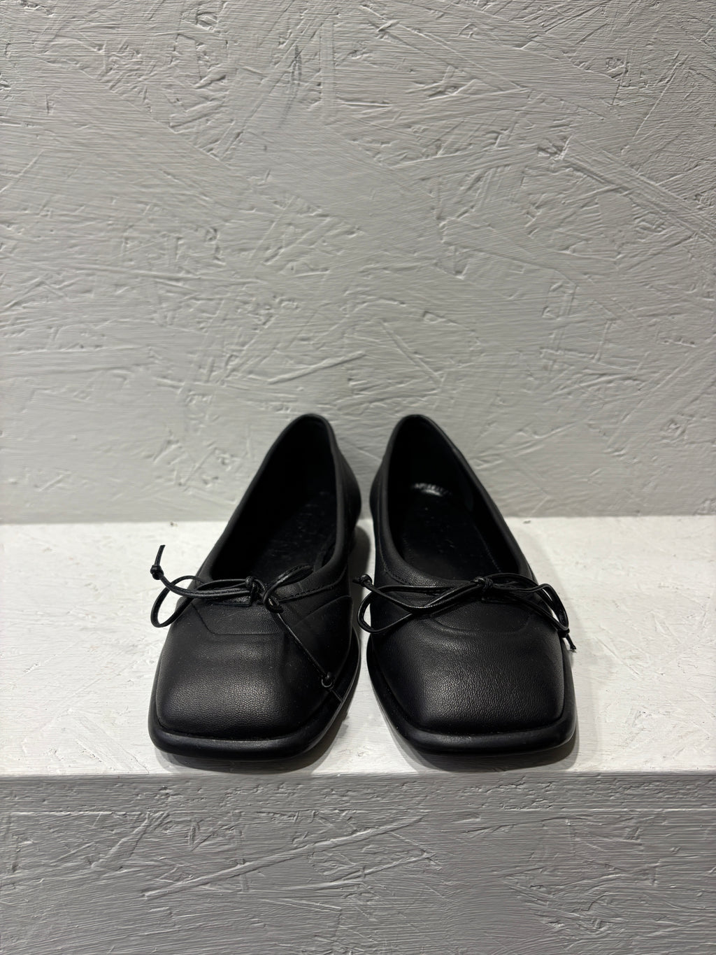 Ballerina punta quadrata nero
