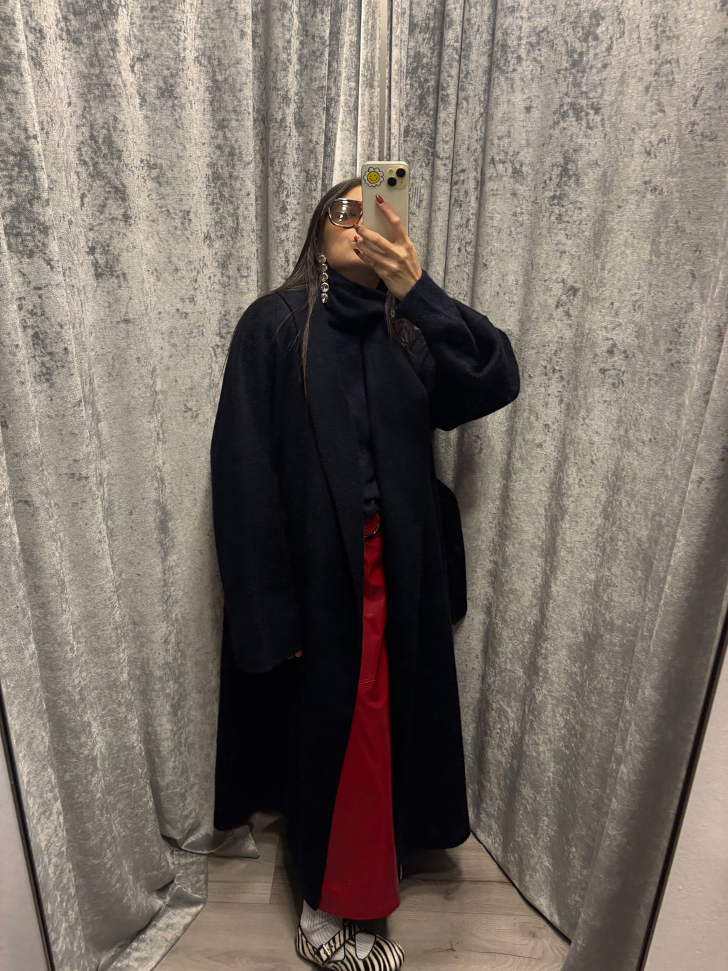 Cappotto sciallato con cintura