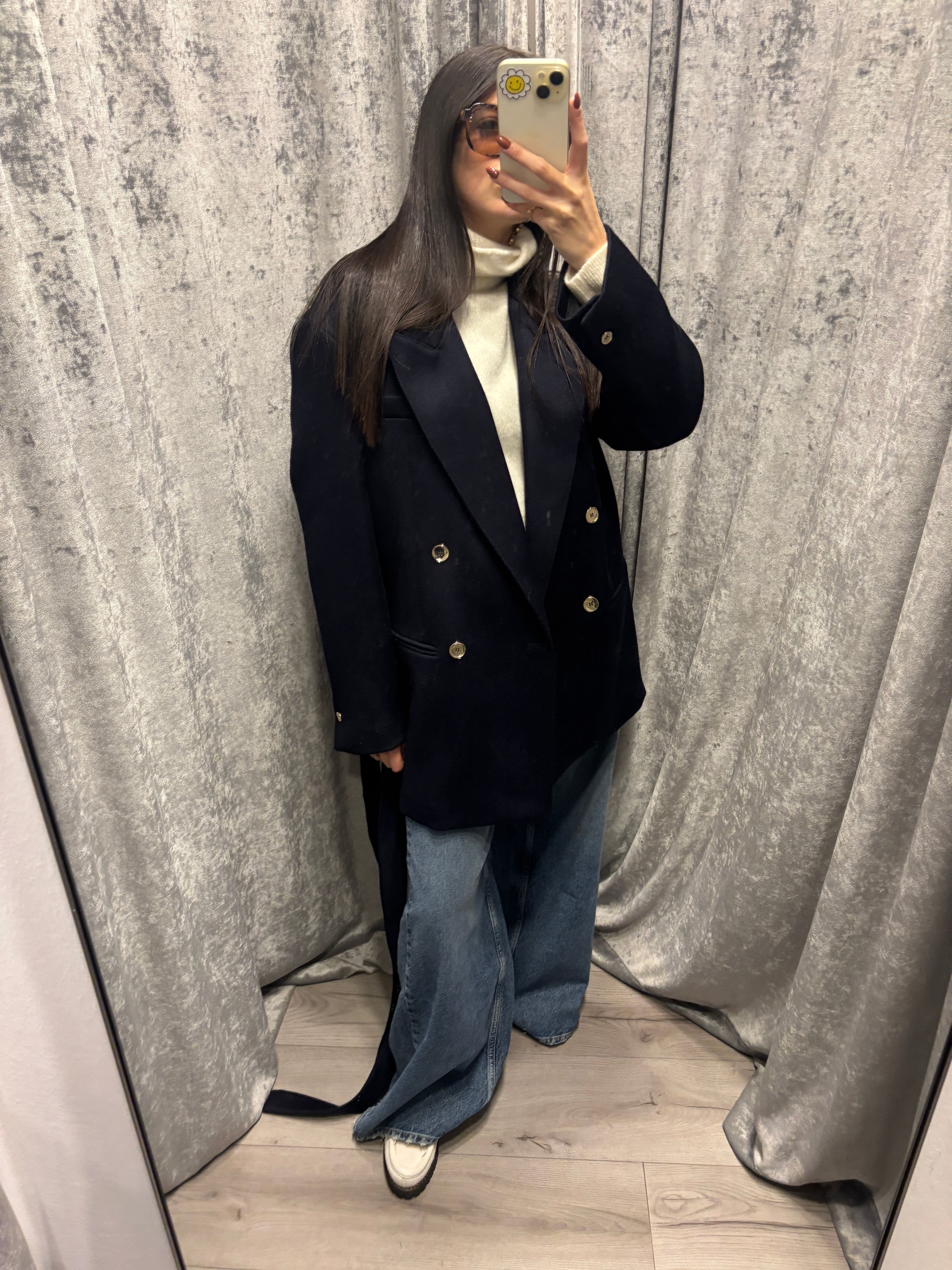 Cappotto blazer doppiopetto over