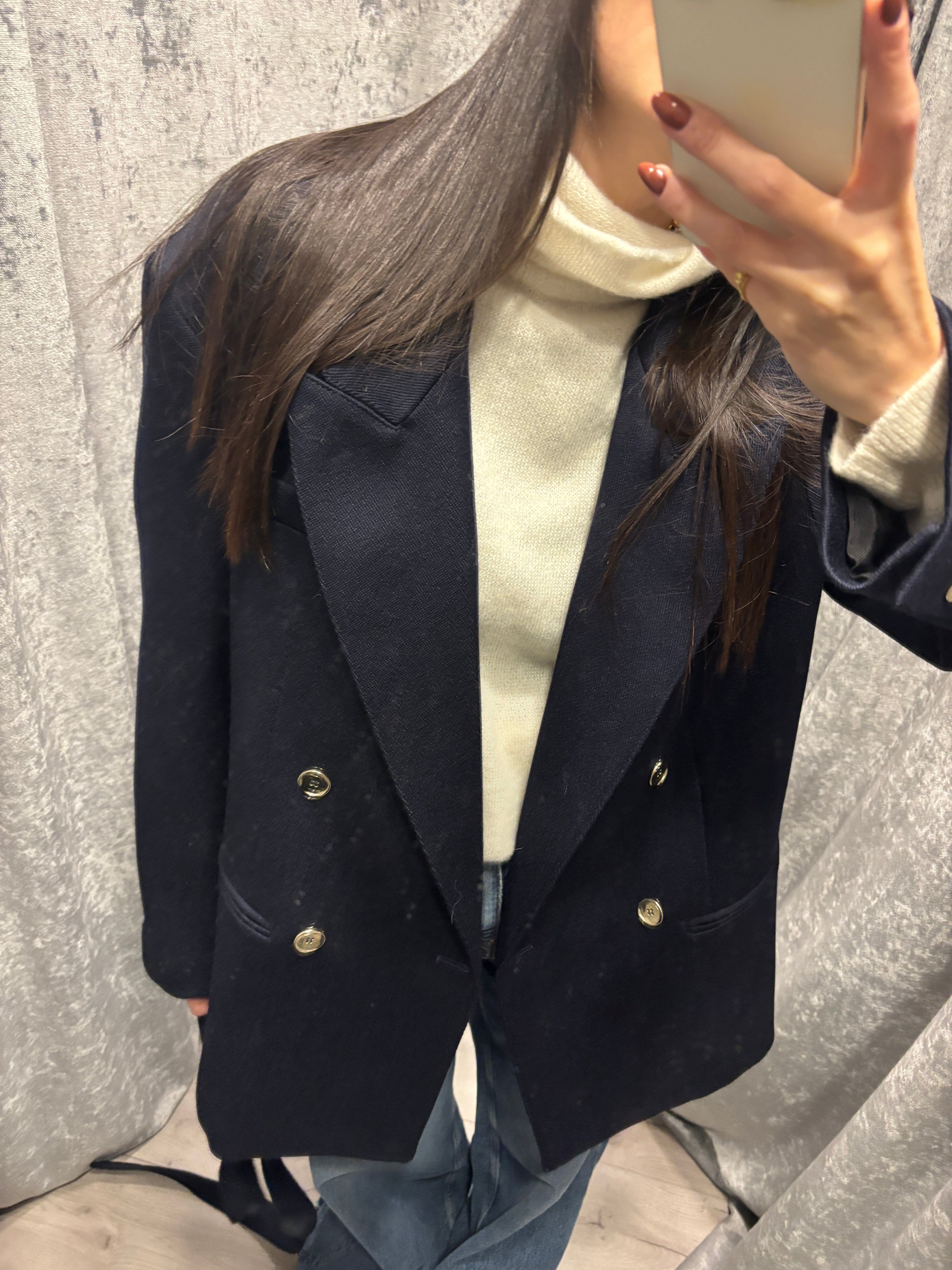 Cappotto blazer doppiopetto over