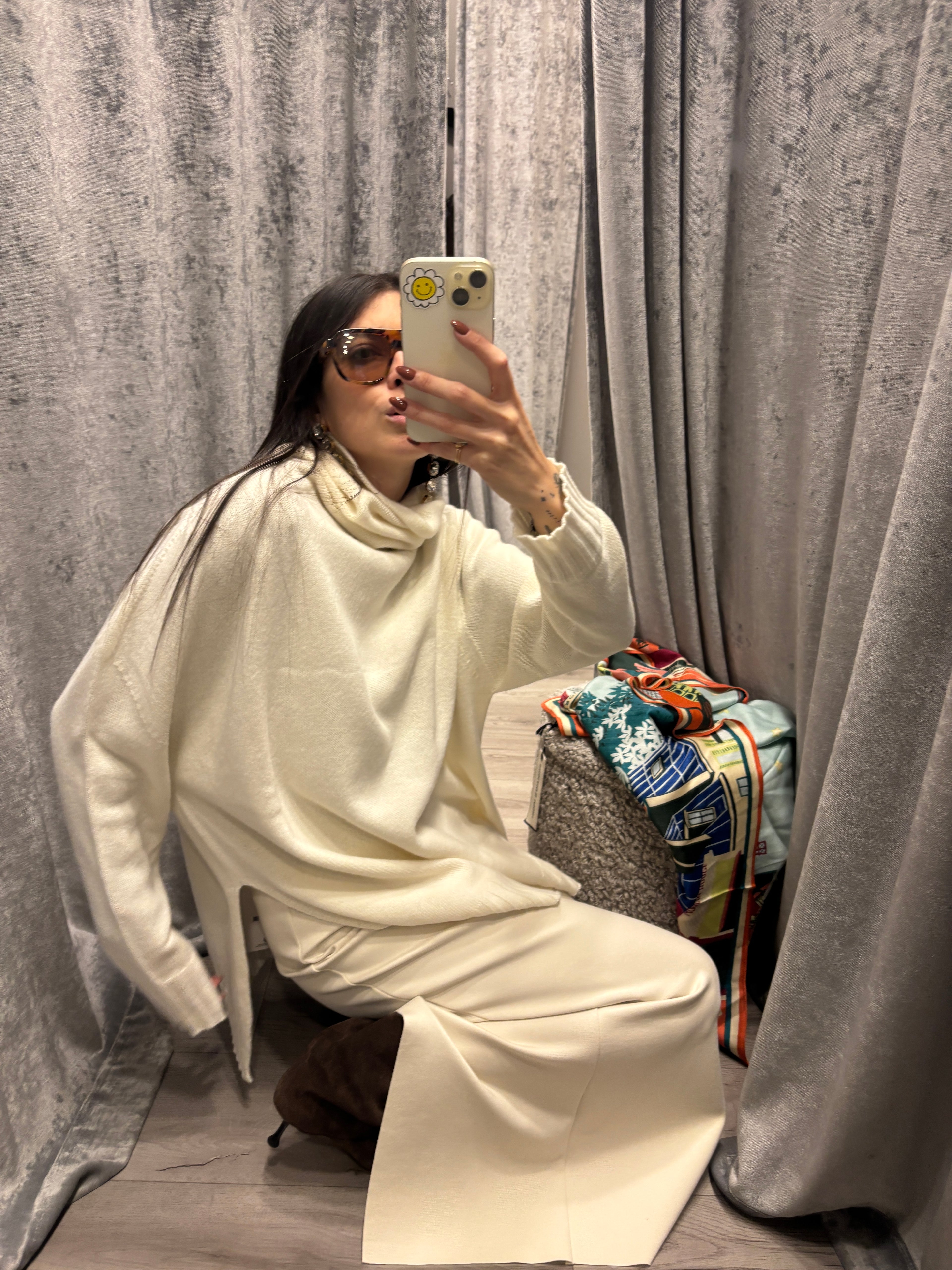 Dolcevita over con spacco laterale