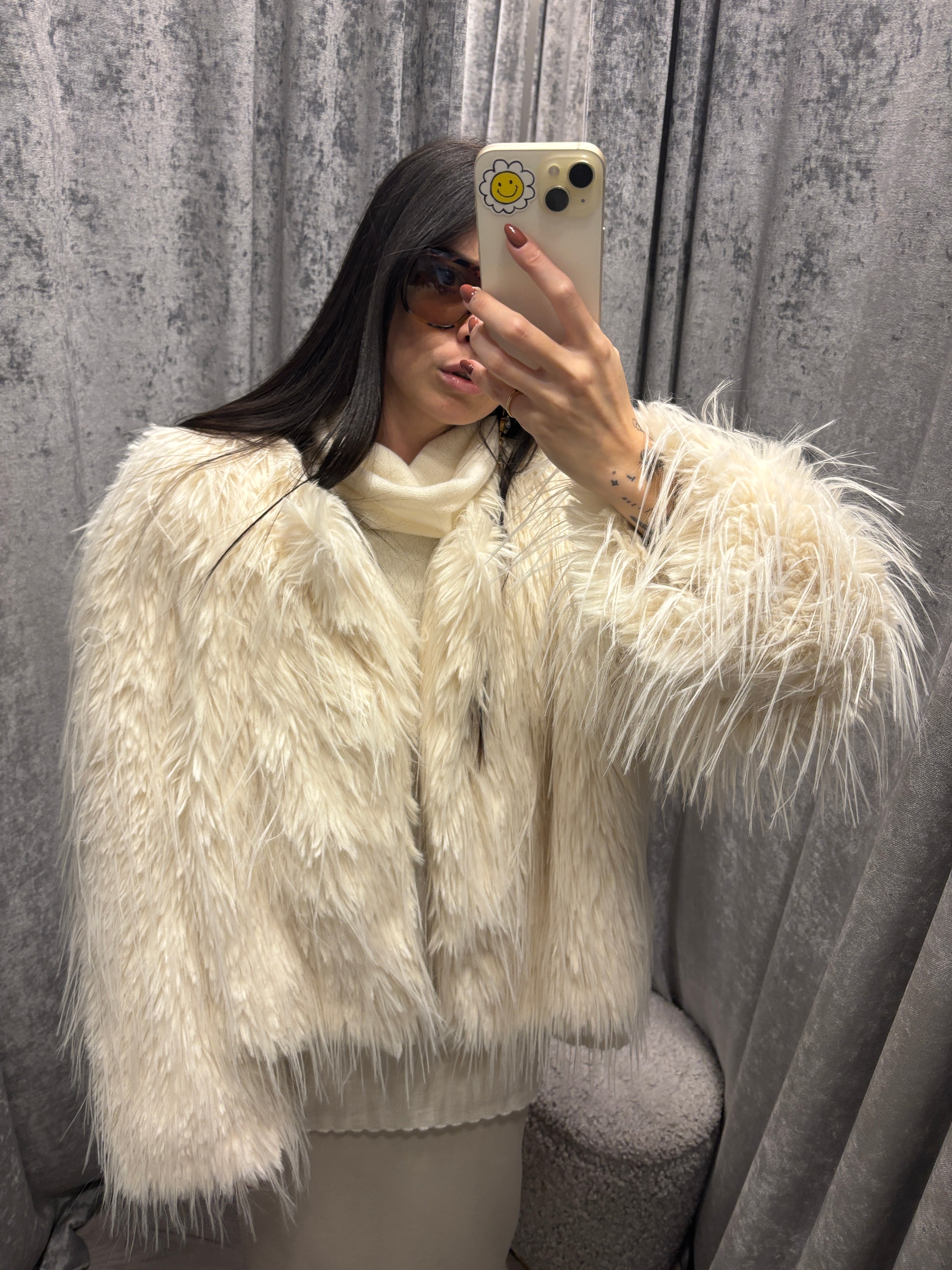 Eco pelliccia crop